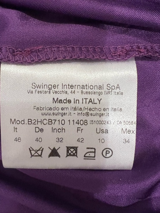 Versace Jeans Purple Draped Long Sleeve Shirt | US SZ 10 | Preowned | - Picture 10 of 11